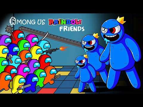Among Us VS BLUE RAINBOW In RAINBOW FRIENDS PART 2 | FUNNY ANIMATION