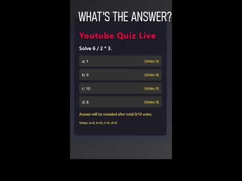 Math Quiz LIVE 🧠 Can you get 100%?