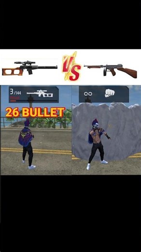 VSS gun vs Thompson gun challenge kaun hai best gun #freefire #shortvideo #gaming