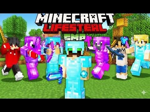 I AM PLAYING LIFESTEAL SMP MINECRAFT SERVER MINECRAFT POCKET EDITION SERVER+JAVE 24/7 JOIN IT