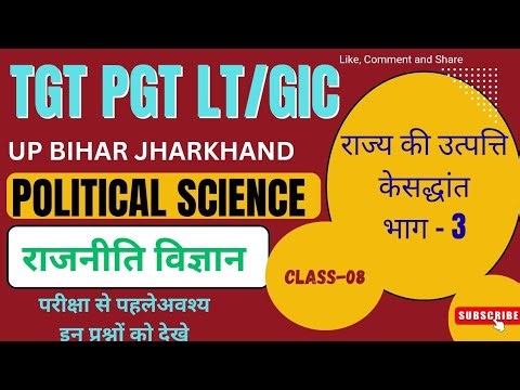 POLITICAL SCIENCE/TGT/PGT/LT/GIC/GDC/राज्य की उत्पत्ति के सिद्धांत/3