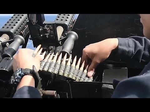 M-240 Machine Gun Live-Fire Training Aboard US Navy Ship USS San Diego
