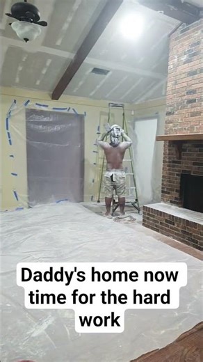 DIY sheet rock finishing after popcorn ceiling #homerenovation #ceilingdesign #diy #roommakeover