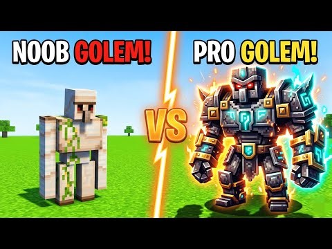 Noob vs Pro Golem in Minecraft | Ultimate Iron Golem Battle