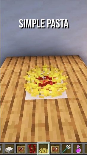 Simple Pasta in Minecraft! #minecraft #minecraftguide #minecraftshorts #minecrafttutorial