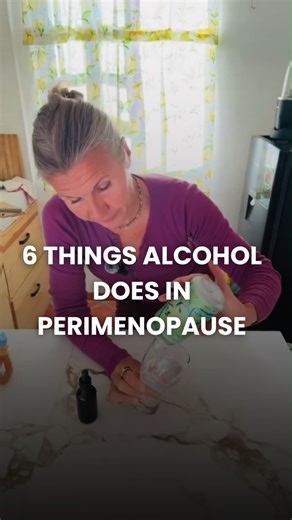 Here’re 6 problems with booze in perimenopause: 1. It converts to sugar - can disregulate your blood sugar levels, add to weight gain, and worsen your hot flashes 2. It increases estrogen dominance - which is really bad news in perimenopause as the leading cause of breast and uterine cancers, fibroid growth, and thyroid nodules. 3. It acidifies your body 4. It creates a HUGE histamine spike - which can lead to worse anxiety, sleep problems, rashes, and a ton of other symptoms 5. It destroys your
