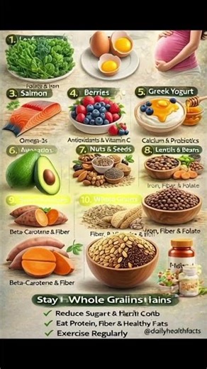10 Best Foods for a Healthy Pregnancy 🤰🍽️ Baby & Mom Nutrition Guide