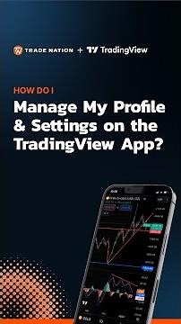 How do I manage my profile and account settings through the TradingView app?