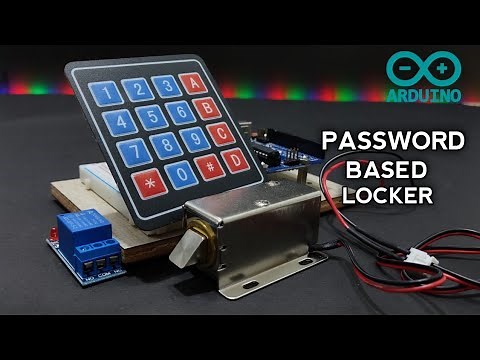Arduino Password based locker System || Arduino keypad solenoid lock||