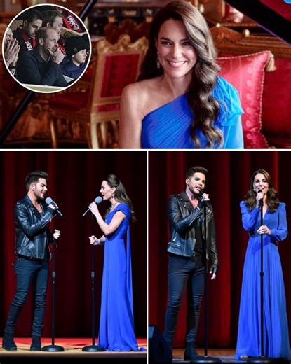 On a night that felt nothing short of magical, Adam Lambert and Princess Kate took the stage at the Royal Charity Gala and delivered a duet so raw and heartfelt, it left 5,000 guests utterly breathless—and Prince William quietly wiping tears from his cheeks. From the very first haunting note, Adam’s voice soared with flawless power and deep soul, wrapping the room in emotion. But when Kate joined in, her voice delicate yet fiercely genuine, the atmosphere shifted. As their harmonies intertwined,