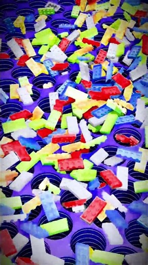 LEGO Bricks Falling Into Grid Satisfying #3danimation #animation #usashorts #robreiner