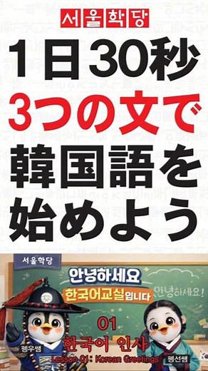 [韓国語] 3文であいさつ｜アンニョンハセヨ完全攻略、3つの文章で韓国語の挨拶を学びます！ #韓国語勉強#韓国語初心#韓国語基礎#韓国語挨拶