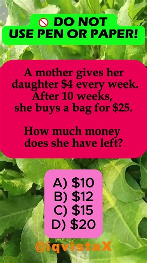 👜 90% Fail This Money Left Puzzle! Can You Solve It? 🧠 #shorts #iqvistax #brainteaser