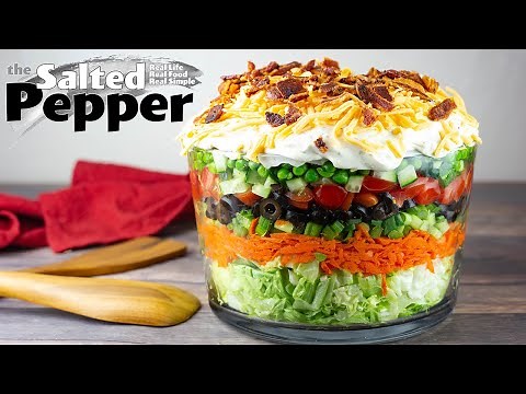Make Ahead Layered Salad ~ Perfect for Parties & Potlucks!