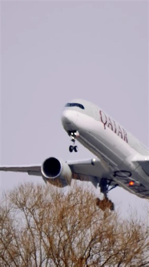 Qatar Airways Airbus A350 take off #aviation #airplane #planespotting