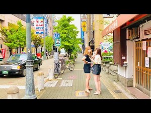 4K Japan Walk - Osaka Morning Walk in Light Rain | 大阪 道頓堀 8/2021