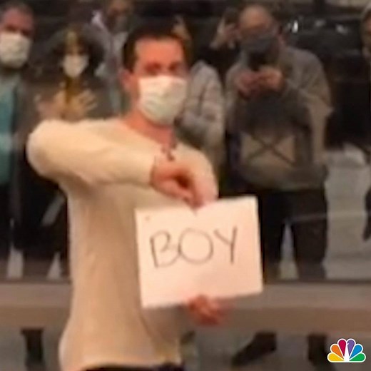 Get out the tissues: Drew Wolfe had always planned on announcing the birth of his baby to loved ones in the hospital waiting room – but coronavirus "changed everything." More on their story: http://nbcchi.com/e8GHtLN | NBC Chicago