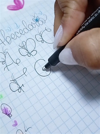 Aprende Abecedario 🦋✨ #aprendeentiktok #letras #butterfly #lettering #tiktok