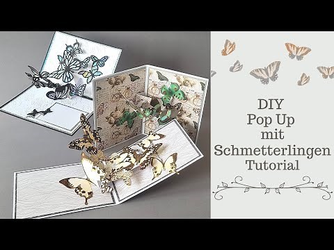 Card making – DIY – Pop-up card with butterflies – for beginners – Tutorial