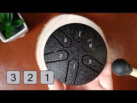 How to Play Hot Cross Buns on a 6-Note Steel Tongue Drum | Easy Beginner Tutorial for Kids