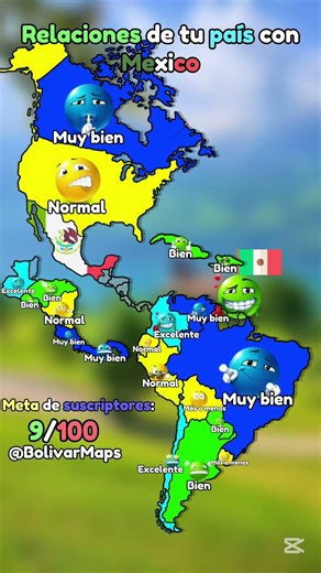 Relaciones de tu país con México😎🇲🇽🎉 #geography #mexico #map #mapping #shorts