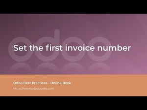 Set the first invoice number | Odoo Accounting