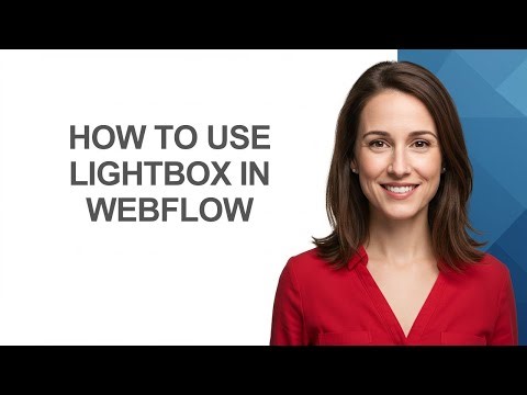 How To Use Lightbox In Webflow - AshleyHowTo
