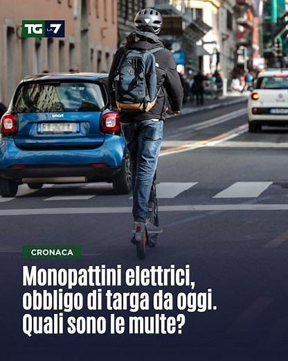 Monopattini elettrici, obbligo di targa da oggi: come richiederla e quali sono le multe
