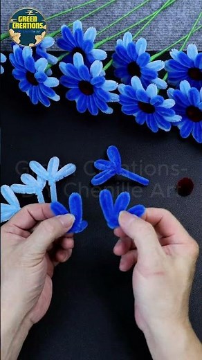 💙 Turn Pipe Cleaners into a Stunning Blue Chrysanthemum Pot 🌼 | Creative DIY Home Art ✨