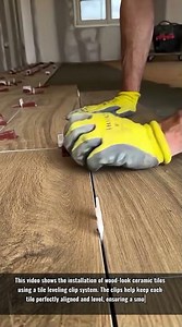 Wood-Look Tile Installation Process !! #innovation #construction