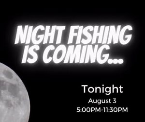 Night-time fishing 🎣 under the stars is one of our fav ways to end the day 🌛✨ Night Fishing is tonight from 5:00 PM-11:30 PM You know the drill...bring lanterns, not radios, and don't forget those good vibes.🤙 #fishinglife #nightfishing #catfish #bass #fishing | Santee Lakes