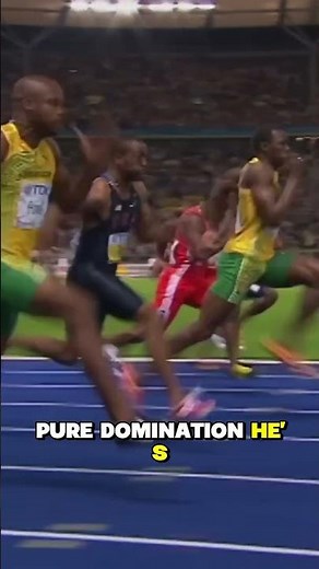 Usain Bolt SHATTERS the 100m World Record 😱⚡ 9 #trackandfield #running #athlete #olympics #sports