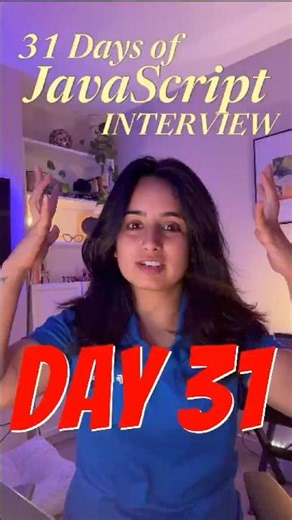 Day 31 of 31 days of JavaScript interview questions. Follow so you don’t miss #coding #interview