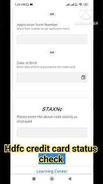 #hdfc credit card status check