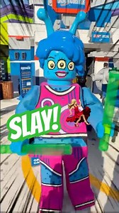 Alien dancer busts a move at LEGOLAND Florida's Galacticoaster!