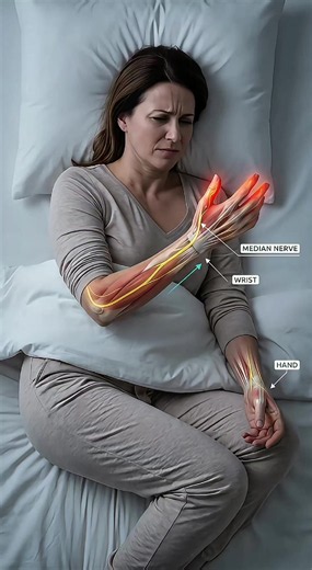 NUMB HANDS AT NIGHT? LOOK AT THIS NERVE. 🧠 Waking up with tingling, burning, or numbness in the hand can sometimes involve the median nerve as it travels through the wrist and into the hand. The carpal tunnel is a narrow passage where nerve compression can become relevant — but similar symptoms can have different causes. That’s why understanding the nerve pathway matters when looking at chronic pain, hand function, and physical therapy. 🔎 The numbness may be felt in the fingers… but the story 