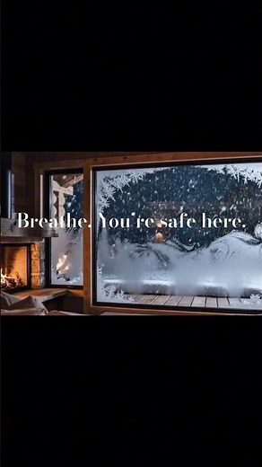 Snowy Night by the Fire 🔥❄️ | Cozy Winter Ambience for Deep Relaxation