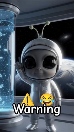 alien introduces herself and gives a funny warning #alien #cute #funny #explorer #pleasesubscribe
