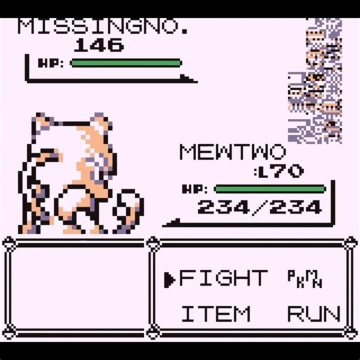 Missingno Glitch in Pokemon Red
