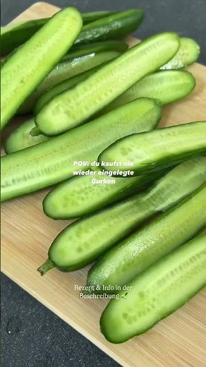 Wer noch nie Essiggurken selbst eingelegt hat, verpasst was! 🔥🥒#food #cooking #shorts #vegan #rezept