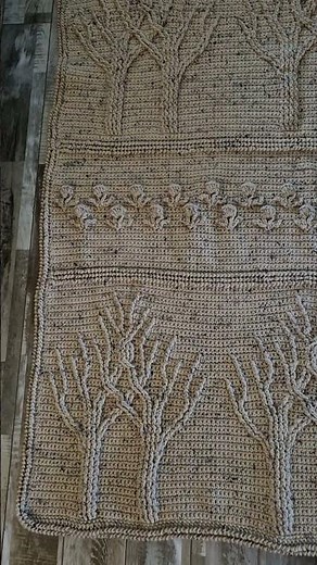 Crocheted Tree of Life Throw complete. #lionbrandpattern #crochetthrow