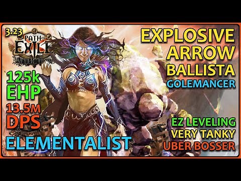 PoE 3.24 | Explosive Arrow Ballista Golemancer Elementalist | Build Guide | Path of Exile Affliction