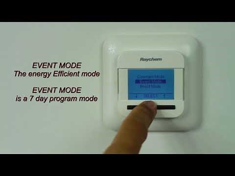 RAYCHEM NRG-DM Floor Heating Thermostats Programmation