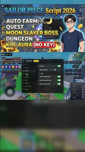 SAILOR PIECE Script 2026 AUTO FARM, QUEST, MOON SLAYER BOSS, DUNGEON, KILL AURA (NO KEY)⚔️🌙