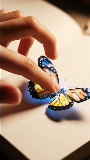 🦋 Butterfly Magic ASMR – Paper to Reality #asmr #asmrsounds #asmrmagic #satisfying #asmrvideo #trend