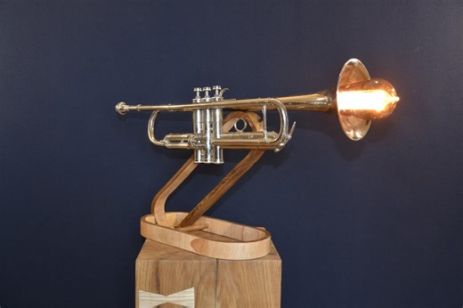 Upcycled Trumpet Lamp: Retro Musical Instrument Decor - Etsy