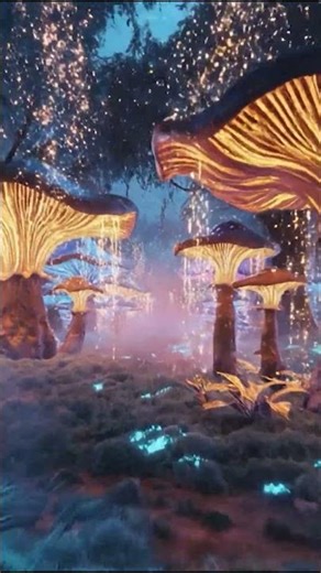 Surreal Night in an Alien World - Magical Forest Ambience