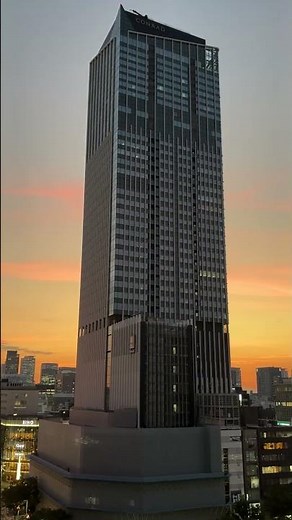 【燃える！】夕焼けに映えるザ・ランドマーク名古屋栄！41階まで完成｜コンラッド名古屋入居予定｜中日ビル屋上からの絶景【2025年7月撮影】