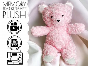 Plush Memory Teddy Bear Sewing Pattern & Tutorial | DIY How to Sew | Easy Beginners Project | INSTANT Printable PDF | Sew for Boys or Girls - Etsy