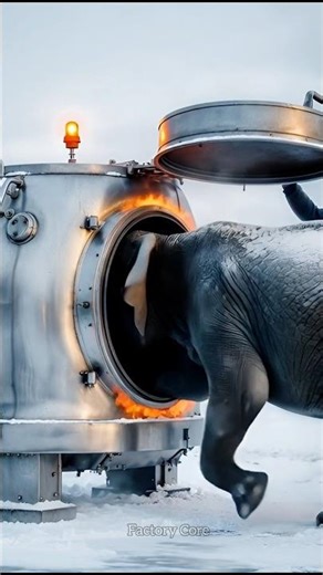 Farm Machine Magic? Elephant Goes In… Meat Comes Out! 😱 | Viral Processing Experiment” #shorts